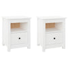 Stella Homewares Bedside Cabinets 2 pcs White 40x35x49 cm Solid Wood Pine