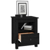 Stella Homewares Bedside Cabinets 2 pcs Black 40x35x49 cm Solid Wood Pine