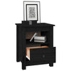 Stella Homewares Bedside Cabinets 2 pcs Black 40x35x49 cm Solid Wood Pine