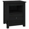 Stella Homewares Bedside Cabinets 2 pcs Black 40x35x49 cm Solid Wood Pine