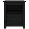 Stella Homewares Bedside Cabinets 2 pcs Black 40x35x49 cm Solid Wood Pine