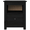 Stella Homewares Bedside Cabinets 2 pcs Black 40x35x49 cm Solid Wood Pine
