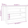 Stella Homewares Shoe Bench White 70x38x45.5 cm Solid Wood Pine