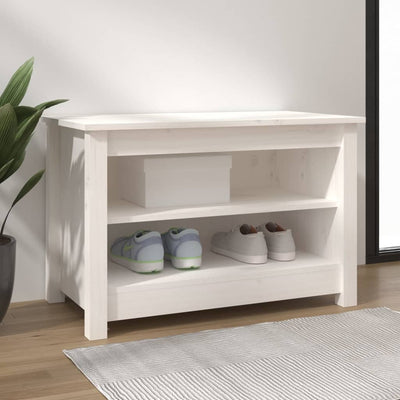 Stella Homewares Shoe Bench White 70x38x45.5 cm Solid Wood Pine