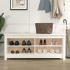 Stella Homewares Shoe Bench White 110x38x45.5 cm Solid Wood Pine
