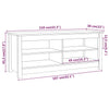 Stella Homewares Shoe Bench White 110x38x45.5 cm Solid Wood Pine