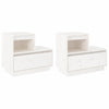Stella Homewares Bedside Cabinets 2 pcs White 60x34x51 cm Solid Wood Pine