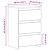 Stella Homewares Bed Cabinets 2 pcs  Grey Sonoma 40x35x62.5 cm Engineered Wood