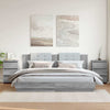 Stella Homewares Bed Cabinets 2 pcs  Grey Sonoma 40x35x62.5 cm Engineered Wood