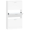 Stella Homewares Shoe Cabinet White 59x17x108 cm Engineered Wood