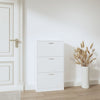 Stella Homewares Shoe Cabinet White 59x17x108 cm Engineered Wood