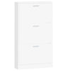Stella Homewares Shoe Cabinet White 59x17x108 cm Engineered Wood