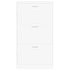 Stella Homewares Shoe Cabinet White 59x17x108 cm Engineered Wood