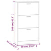 Stella Homewares Shoe Cabinet White 59x17x108 cm Engineered Wood