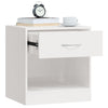 Stella Homewares Bedside Cabinets 2 pcs with Drawer High Gloss White