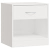 Stella Homewares Bedside Cabinets 2 pcs with Drawer High Gloss White