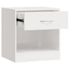 Stella Homewares Bedside Cabinets 2 pcs with Drawer High Gloss White