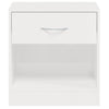 Stella Homewares Bedside Cabinets 2 pcs with Drawer High Gloss White