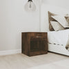 Stella Homewares Bedside Cabinets 2 pcs with Drawer Smoked Oak