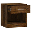 Stella Homewares Bedside Cabinets 2 pcs with Drawer Smoked Oak