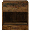 Stella Homewares Bedside Cabinets 2 pcs with Drawer Smoked Oak