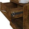 Stella Homewares Bedside Cabinets 2 pcs with Drawer Smoked Oak