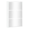 Stella Homewares Shoe Cabinet with Mirror 3-Layer High Gloss White 63x17x102.5 cm