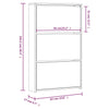 Stella Homewares Shoe Cabinet with Mirror 3-Layer High Gloss White 63x17x102.5 cm
