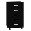 Stella Homewares Drawer Cabinet with Castors Black Engineered Wood