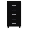 Stella Homewares Drawer Cabinet with Castors Black Engineered Wood