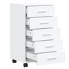 Stella Homewares Drawer Cabinet with Castors High Gloss White Engineered Wood