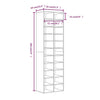 Stella Homewares Shoe Cabinet Grey Sonoma 54x34x183 cm Engineered Wood