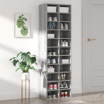 Stella Homewares Shoe Cabinet Grey Sonoma 54x34x183 cm Engineered Wood