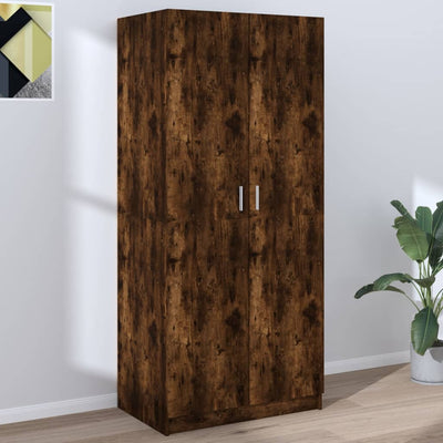 Stella Homewares Wardrobe Smoked Oak 80x52x180 cm Engineered Wood