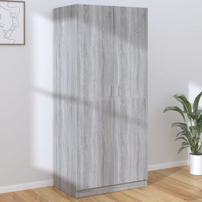 Stella Homewares Wardrobe Grey Sonoma 80x52x180 cm Engineered Wood