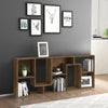 Stella Homewares Book Cabinet Brown Oak 67x24x161 cm Engineered Wood