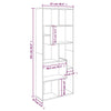 Stella Homewares Book Cabinet Brown Oak 67x24x161 cm Engineered Wood