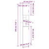Stella Homewares Bathroom Cabinet Brown Oak 32x25.5x190 cm Engineered Wood