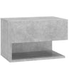 Stella Homewares Wall-mounted Bedside Cabinet Concrete Grey