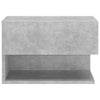 Stella Homewares Wall-mounted Bedside Cabinet Concrete Grey