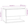 Stella Homewares Wall-mounted Bedside Cabinet Concrete Grey