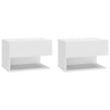 Stella Homewares Wall-mounted Bedside Cabinets 2 pcs High Gloss White