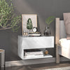 Stella Homewares Wall-mounted Bedside Cabinets 2 pcs High Gloss White