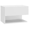Stella Homewares Wall-mounted Bedside Cabinets 2 pcs High Gloss White