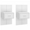 Stella Homewares Wall-mounted Bedside Cabinets 2 pcs White