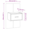 Stella Homewares Wall-mounted Bedside Cabinets 2 pcs White