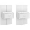 Stella Homewares Wall-mounted Bedside Cabinets 2 pcs High Gloss White