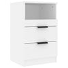 Stella Homewares Bedside Cabinets 2 pcs White Engineered Wood
