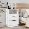 Stella Homewares Bedside Cabinets 2 pcs White Engineered Wood