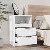 Stella Homewares Bedside Cabinets 2 pcs White Engineered Wood